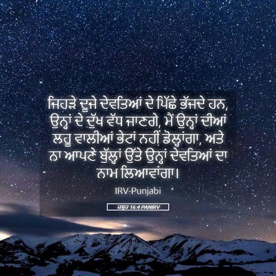 Picture 05 - ਜ਼ਬੂਰ 16:4 PANIRV - ਜਿਹੜੇ ਦੂਜੇ - Bible Verse Picture