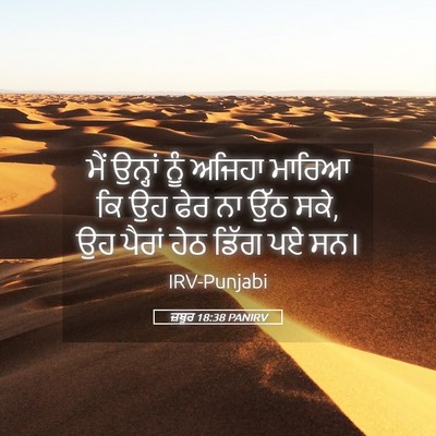 Picture 05 - ਜ਼ਬੂਰ 18:38 PANIRV - ਮੈਂ ਉਨ੍ਹਾਂ ਨੂੰ - Bible Verse Picture