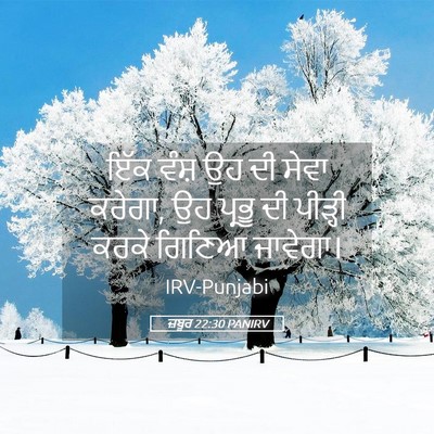 Picture 05 - ਜ਼ਬੂਰ 22:30 PANIRV - ਇੱਕ ਵੰਸ਼ ਉਹ ਦੀ ਸੇਵਾ - Bible Verse Picture