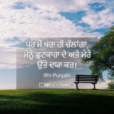 Picture 05 - ਜ਼ਬੂਰ 26:11 PANIRV - ਪਰ ਮੈਂ ਖਰਾ ਹੀ - Bible Verse Picture