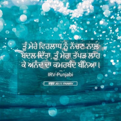 Picture 05 - ਜ਼ਬੂਰ 30:11 PANIRV - ਤੂੰ ਮੇਰੇ ਵਿਰਲਾਪ - Bible Verse Picture