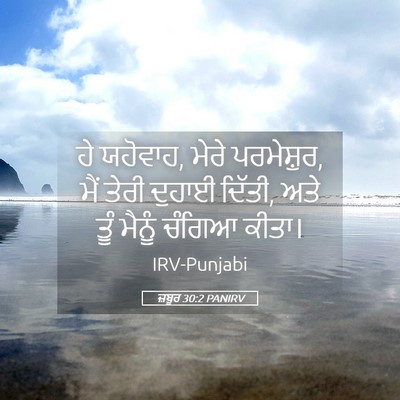 Picture 05 - ਜ਼ਬੂਰ 30:2 PANIRV - ਹੇ ਯਹੋਵਾਹ, ਮੇਰੇ - Bible Verse Picture