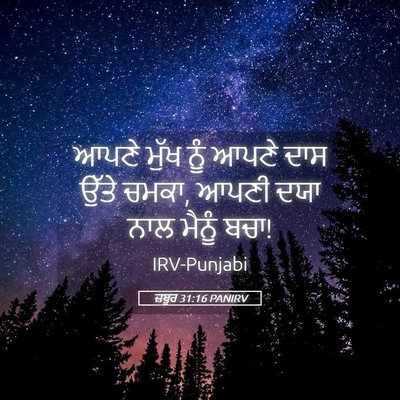 Picture 05 - ਜ਼ਬੂਰ 31:16 PANIRV - ਆਪਣੇ ਮੁੱਖ ਨੂੰ ਆਪਣੇ - Bible Verse Picture
