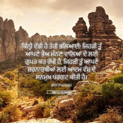 Picture 05 - ਜ਼ਬੂਰ 31:19 PANIRV - ਕਿੰਨ੍ਹੀ ਵੱਡੀ ਹੈ - Bible Verse Picture