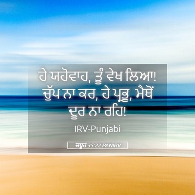 Picture 05 - ਜ਼ਬੂਰ 35:22 PANIRV - ਹੇ ਯਹੋਵਾਹ, ਤੂੰ ਵੇਖ - Bible Verse Picture
