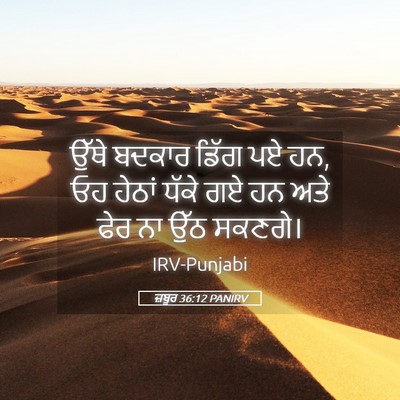 Picture 05 - ਜ਼ਬੂਰ 36:12 PANIRV - ਉੱਥੇ ਬਦਕਾਰ ਡਿੱਗ ਪਏ - Bible Verse Picture