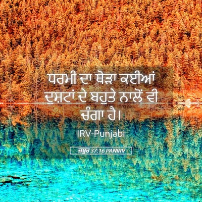 Picture 05 - ਜ਼ਬੂਰ 37:16 PANIRV - ਧਰਮੀ ਦਾ ਥੋੜਾ ਕਈਆਂ - Bible Verse Picture