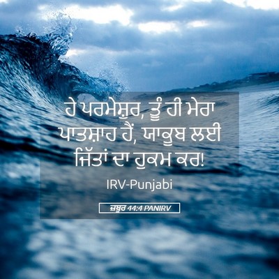 Picture 05 - ਜ਼ਬੂਰ 44:4 PANIRV - ਹੇ ਪਰਮੇਸ਼ੁਰ, ਤੂੰ ਹੀ - Bible Verse Picture