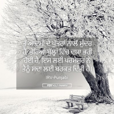 Picture 05 - ਜ਼ਬੂਰ 45:2 PANIRV - ਤੂੰ ਆਦਮੀ ਦੇ - Bible Verse Picture