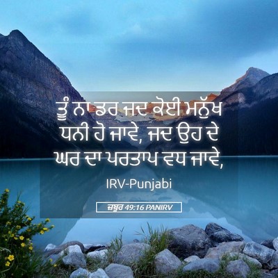 Picture 05 - ਜ਼ਬੂਰ 49:16 PANIRV - ਤੂੰ ਨਾ ਡਰ ਜਦ ਕੋਈ - Bible Verse Picture