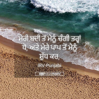 Picture 05 - ਜ਼ਬੂਰ 51:2 PANIRV - ਮੇਰੀ ਬਦੀ ਤੋਂ ਮੈਨੂੰ - Bible Verse Picture