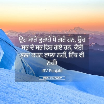 Picture 05 - ਜ਼ਬੂਰ 53:3 PANIRV - ਉਹ ਸਾਰੇ ਕੁਰਾਹੇ ਪੈ - Bible Verse Picture