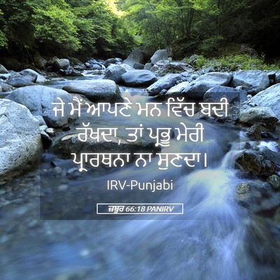 Picture 05 - ਜ਼ਬੂਰ 66:18 PANIRV - ਜੇ ਮੈਂ ਆਪਣੇ ਮਨ ਵਿੱਚ - Bible Verse Picture