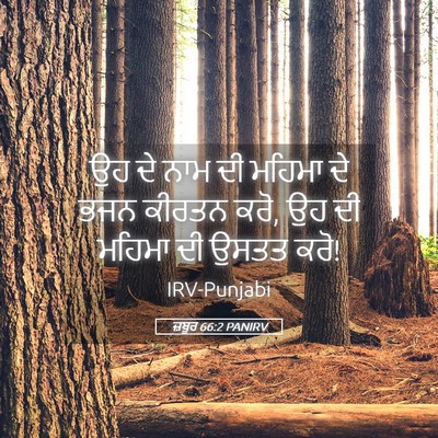 Picture 05 - ਜ਼ਬੂਰ 66:2 PANIRV - ਉਹ ਦੇ ਨਾਮ ਦੀ ਮਹਿਮਾ - Bible Verse Picture