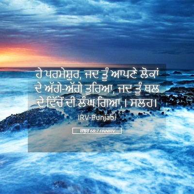 Picture 05 - ਜ਼ਬੂਰ 68:7 PANIRV - ਹੇ ਪਰਮੇਸ਼ੁਰ, ਜਦ ਤੂੰ - Bible Verse Picture
