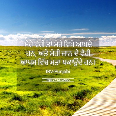 Picture 05 - ਜ਼ਬੂਰ 71:10 PANIRV - ਮੇਰੇ ਵੈਰੀ ਤਾਂ ਮੇਰੇ - Bible Verse Picture
