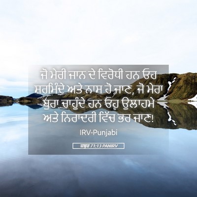 Picture 05 - ਜ਼ਬੂਰ 71:13 PANIRV - ਜੋ ਮੇਰੀ ਜਾਨ ਦੇ - Bible Verse Picture