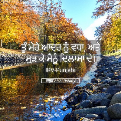 Picture 05 - ਜ਼ਬੂਰ 71:21 PANIRV - ਤੂੰ ਮੇਰੇ ਆਦਰ ਨੂੰ - Bible Verse Picture