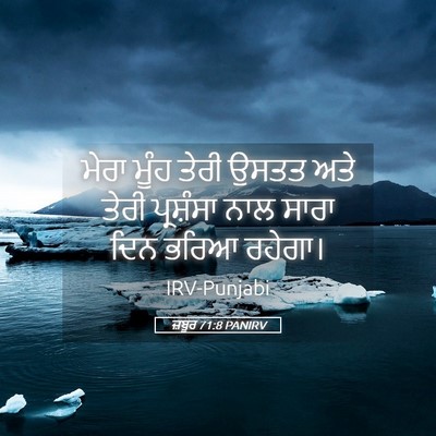 Picture 05 - ਜ਼ਬੂਰ 71:8 PANIRV - ਮੇਰਾ ਮੂੰਹ ਤੇਰੀ - Bible Verse Picture