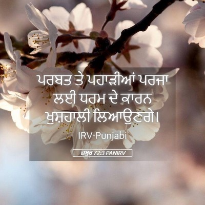 Picture 05 - ਜ਼ਬੂਰ 72:3 PANIRV - ਪਰਬਤ ਤੇ ਪਹਾੜੀਆਂ - Bible Verse Picture