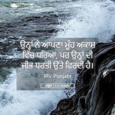 Picture 05 - ਜ਼ਬੂਰ 73:9 PANIRV - ਉਨ੍ਹਾਂ ਨੇ ਆਪਣਾ - Bible Verse Picture