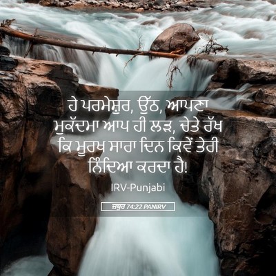 Picture 05 - ਜ਼ਬੂਰ 74:22 PANIRV - ਹੇ ਪਰਮੇਸ਼ੁਰ, ਉੱਠ, - Bible Verse Picture