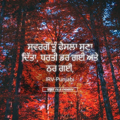 Picture 05 - ਜ਼ਬੂਰ 76:8 PANIRV - ਸਵਰਗੋਂ ਤੂੰ ਫੈਸਲਾ - Bible Verse Picture