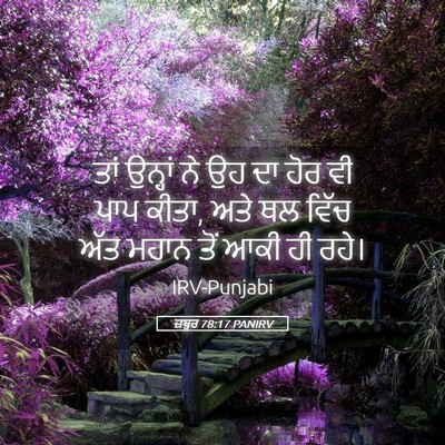 Picture 05 - ਜ਼ਬੂਰ 78:17 PANIRV - ਤਾਂ ਉਨ੍ਹਾਂ ਨੇ ਉਹ ਦਾ - Bible Verse Picture