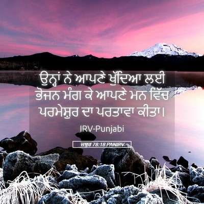 Picture 05 - ਜ਼ਬੂਰ 78:18 PANIRV - ਉਨ੍ਹਾਂ ਨੇ ਆਪਣੇ - Bible Verse Picture