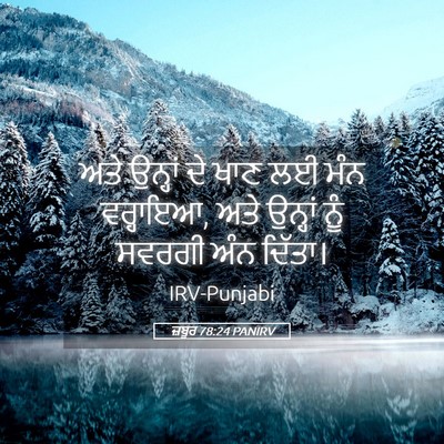 Picture 05 - ਜ਼ਬੂਰ 78:24 PANIRV - ਅਤੇ ਉਨ੍ਹਾਂ ਦੇ ਖਾਣ - Bible Verse Picture
