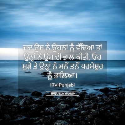 Picture 05 - ਜ਼ਬੂਰ 78:34 PANIRV - ਜਦ ਉਸ ਨੇ ਉਹਨਾਂ ਨੂੰ - Bible Verse Picture