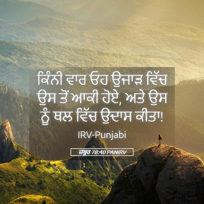 Picture 05 - ਜ਼ਬੂਰ 78:40 PANIRV - ਕਿੰਨੀ ਵਾਰ ਓਹ ਉਜਾੜ - Bible Verse Picture