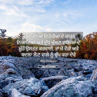 Picture 05 - ਜ਼ਬੂਰ 8:2 PANIRV - ਤੂੰ ਆਪਣਿਆਂ - Bible Verse Picture