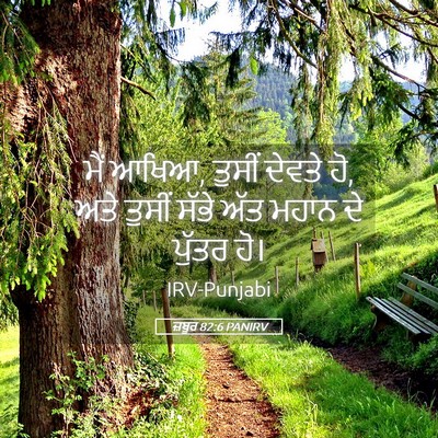 Picture 05 - ਜ਼ਬੂਰ 82:6 PANIRV - ਮੈਂ ਆਖਿਆ, ਤੁਸੀਂ - Bible Verse Picture