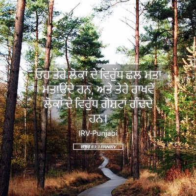 Picture 05 - ਜ਼ਬੂਰ 83:3 PANIRV - ਓਹ ਤੇਰੇ ਲੋਕਾਂ ਦੇ - Bible Verse Picture