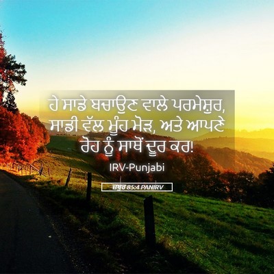 Picture 05 - ਜ਼ਬੂਰ 85:4 PANIRV - ਹੇ ਸਾਡੇ ਬਚਾਉਣ ਵਾਲੇ - Bible Verse Picture