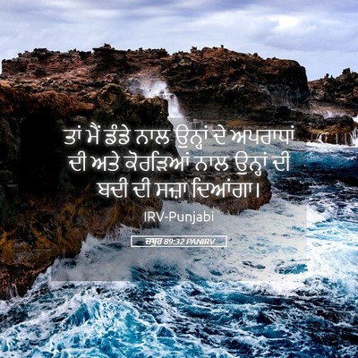 Picture 05 - ਜ਼ਬੂਰ 89:32 PANIRV - ਤਾਂ ਮੈਂ ਡੰਡੇ ਨਾਲ - Bible Verse Picture