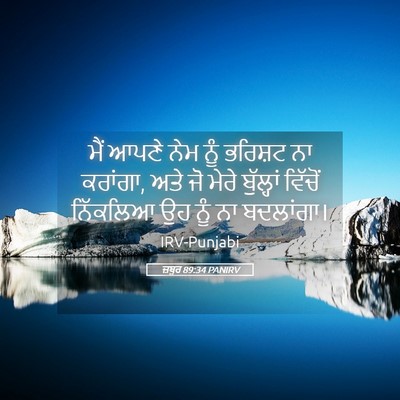 Picture 05 - ਜ਼ਬੂਰ 89:34 PANIRV - ਮੈਂ ਆਪਣੇ ਨੇਮ ਨੂੰ - Bible Verse Picture