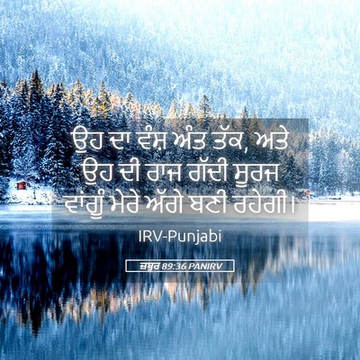 Picture 05 - ਜ਼ਬੂਰ 89:36 PANIRV - ਉਹ ਦਾ ਵੰਸ਼ ਅੰਤ ਤੱਕ, - Bible Verse Picture