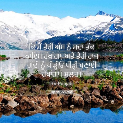 Picture 05 - ਜ਼ਬੂਰ 89:4 PANIRV - ਕਿ ਮੈਂ ਤੇਰੀ ਅੰਸ ਨੂੰ - Bible Verse Picture
