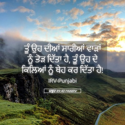 Picture 05 - ਜ਼ਬੂਰ 89:40 PANIRV - ਤੂੰ ਉਹ ਦੀਆਂ ਸਾਰੀਆਂ - Bible Verse Picture