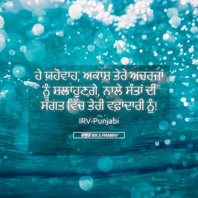 Picture 05 - ਜ਼ਬੂਰ 89:5 PANIRV - ਹੇ ਯਹੋਵਾਹ, ਅਕਾਸ਼ - Bible Verse Picture