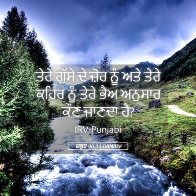Picture 05 - ਜ਼ਬੂਰ 90:11 PANIRV - ਤੇਰੇ ਗੁੱਸੇ ਦੇ ਜ਼ੋਰ - Bible Verse Picture