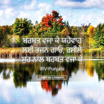 Picture 05 - ਜ਼ਬੂਰ 98:5 PANIRV - ਬਰਬਤ ਵਜਾ ਕੇ ਯਹੋਵਾਹ - Bible Verse Picture
