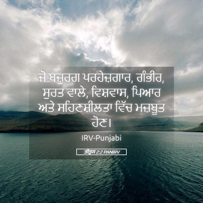 Picture 05 - ਤੀਤੁਸ 2:2 PANIRV - ਜੋ ਬਜ਼ੁਰਗ - Bible Verse Picture