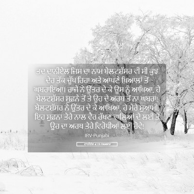 Picture 05 - ਦਾਨੀਏਲ 4:19 PANIRV - ਤਦ ਦਾਨੀਏਲ ਜਿਸ ਦਾ - Bible Verse Picture