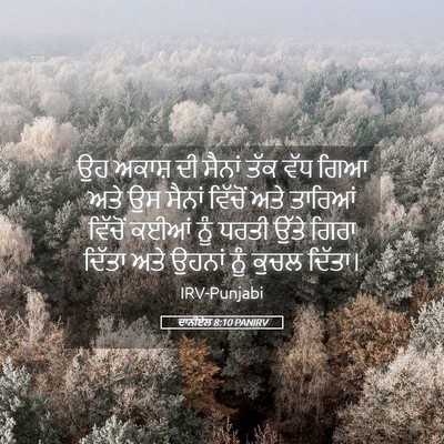 Picture 05 - ਦਾਨੀਏਲ 8:10 PANIRV - ਉਹ ਅਕਾਸ਼ ਦੀ ਸੈਨਾਂ - Bible Verse Picture