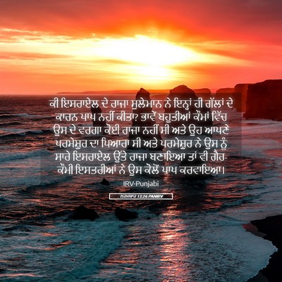 Picture 05 - ਨਹਮਯਾਹ 13:26 PANIRV - ਕੀ ਇਸਰਾਏਲ ਦੇ ਰਾਜਾ - Bible Verse Picture