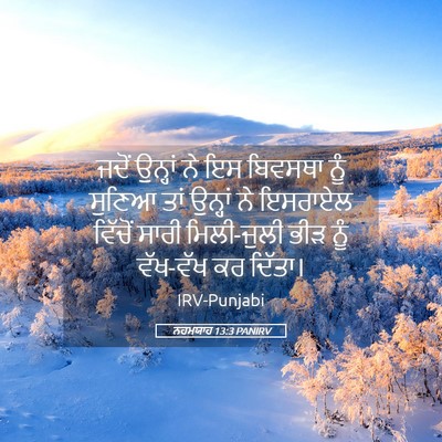 Picture 05 - ਨਹਮਯਾਹ 13:3 PANIRV - ਜਦੋਂ ਉਨ੍ਹਾਂ ਨੇ ਇਸ - Bible Verse Picture