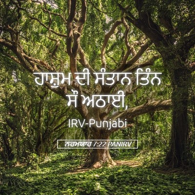 Picture 05 - ਨਹਮਯਾਹ 7:22 PANIRV - ਹਾਸ਼ੁਮ ਦੀ ਸੰਤਾਨ - Bible Verse Picture